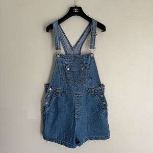 Vtg 90s Y2K no boundaries denim baggy shirt overalls blue size xl